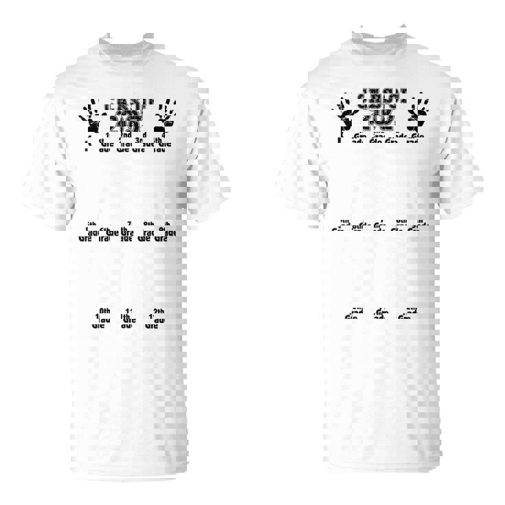 Class Of 2037 Grow With Me 手形 幼稚園 12年生 Tシャツ