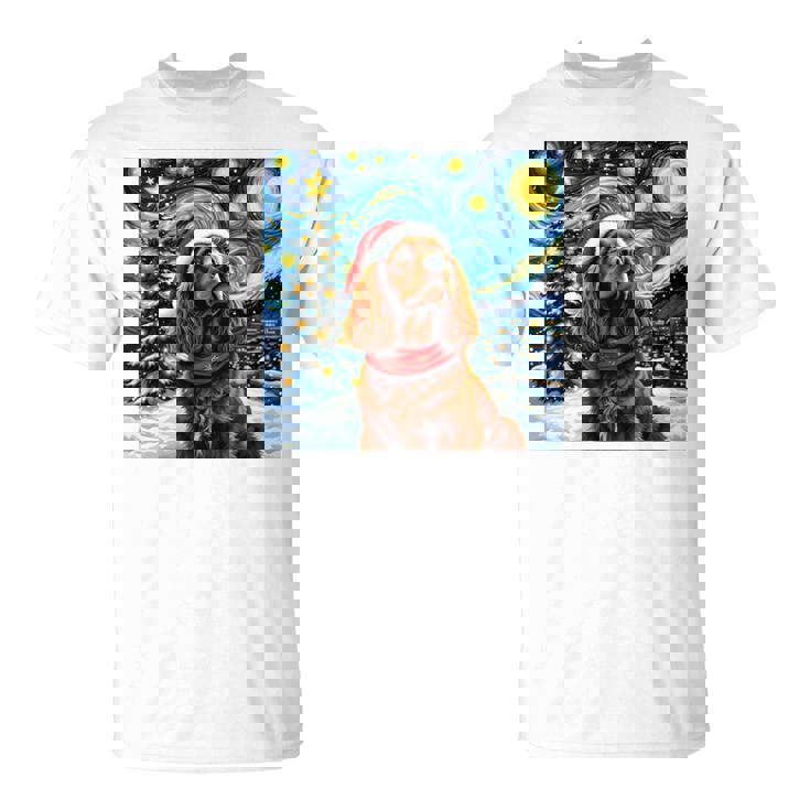 Cockerpanieltarry Night Christmasan Gogh Doganta Hat 長袖tシャツ Tシャツ