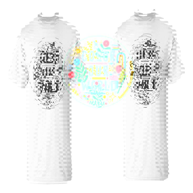 Color Our World Summer Reading 2025 Boho Wildflower Book T-Shirt