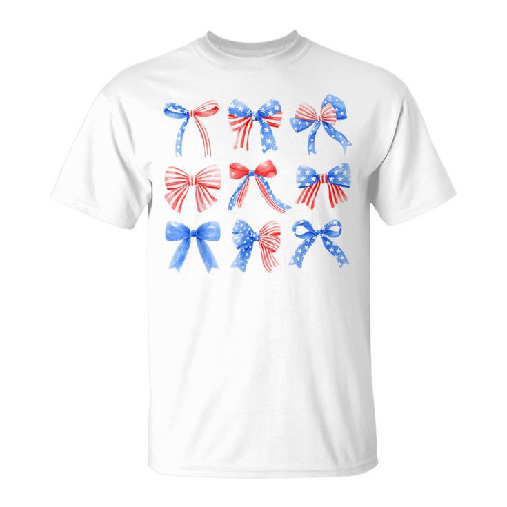 Women's American Flag Graphic Tee – Oversized Y2K Coquette Shirt With Bow, 4th Of July Patriotic Top, Short Sleeve - View #5