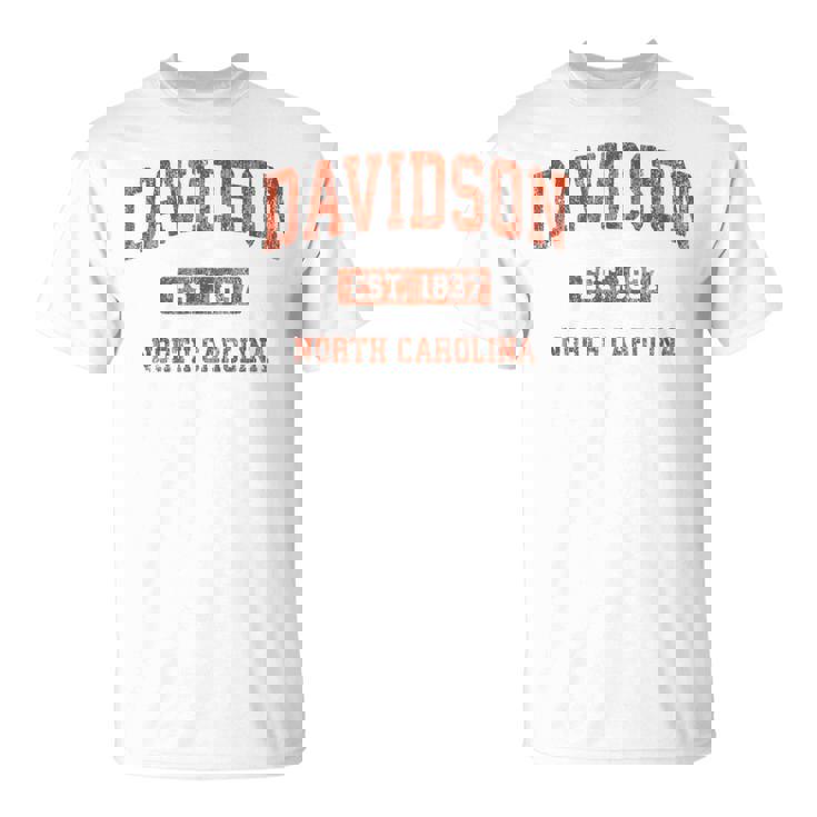 Davidson ノースカロライナ Nc ビンテージ アスレチック スポーツデザイン Tシャツ