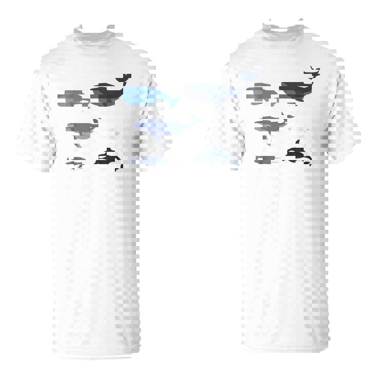 De Ballena Para Los Amantes De Las Ballenas Azul Beluga Orca Y Más Camiseta unisex