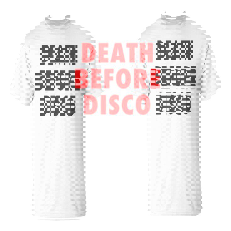 Death Before Disco Inspired メンズ レディース 80年代レトロ Tシャツ