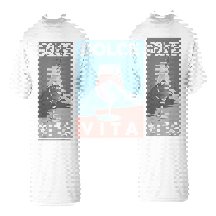 Dolceita Aesthetic Painting Italia Mountains Hikingpritz Tシャツ