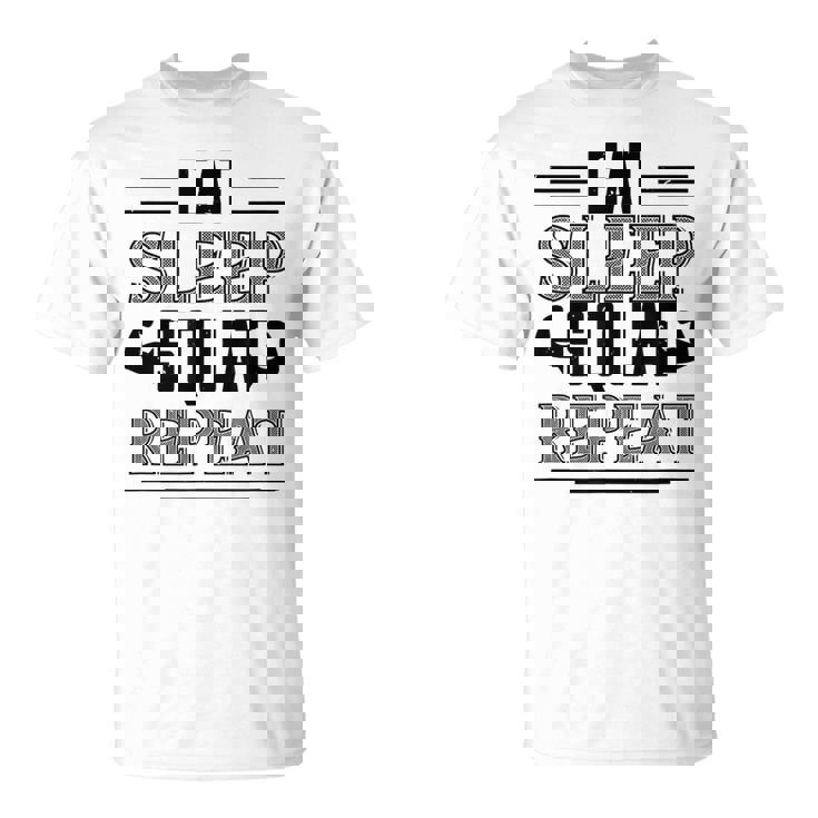 Eatleepquat Repeat 面白いジムワークアウト Tシャツ