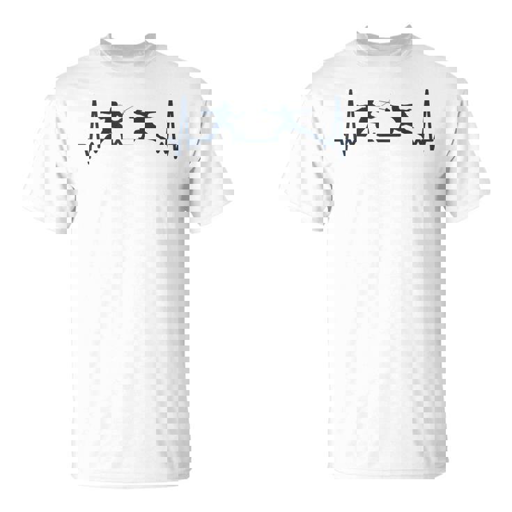 Esgrima Fencer Jugadores Juego Fencing Cardiogram Esgrima Camiseta unisex