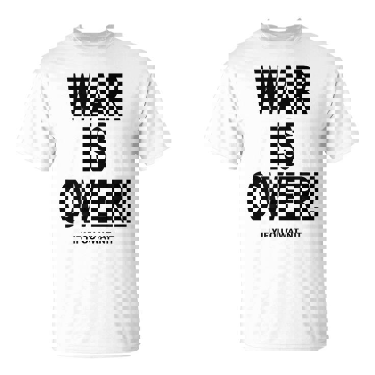 Exclusive War Is Over ご希望の場合限定ブラックプリント Tシャツ