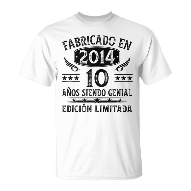 Fabricado En 2014 10 Años Cumpleaños Niño Made In 2014 In Mangas Camiseta unisex