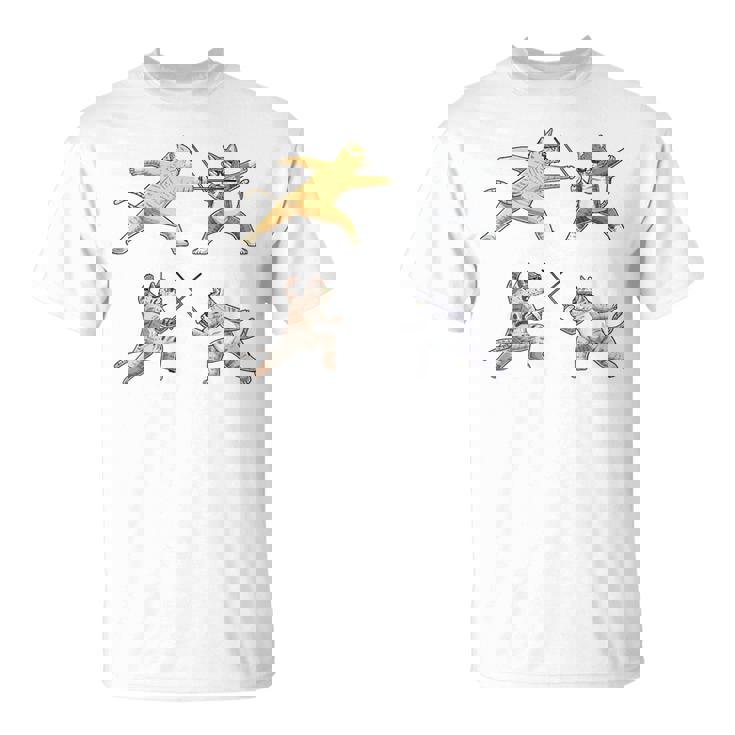 Fencer 猫 エペフェンシング付き Tシャツ