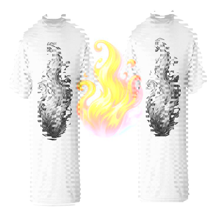Fire Element Flameのグラフィックアート。あらゆる年齢の方に。 Tシャツ