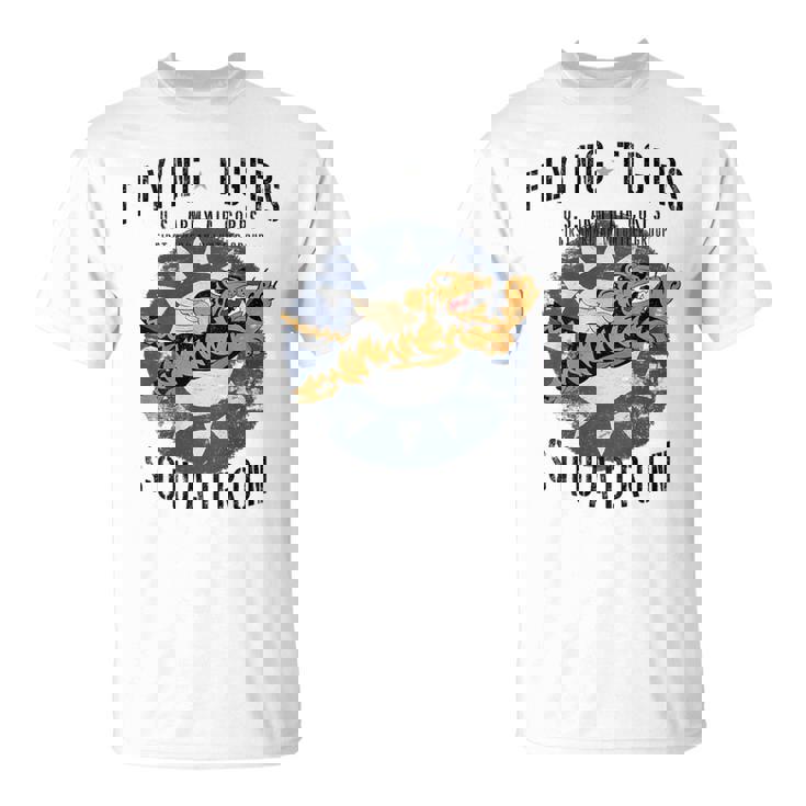 Flying Tigersquadron 第二次世界大戦ヴィンテージ記章 バックプリント Tシャツ