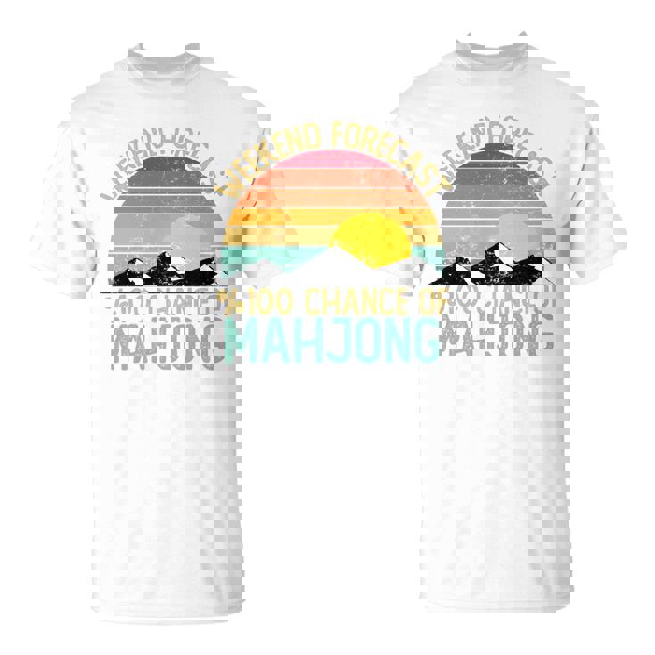 Weekend Forecast 麻雀シャツ 面白い レトロ 麻雀 長袖tシャツ Tシャツ