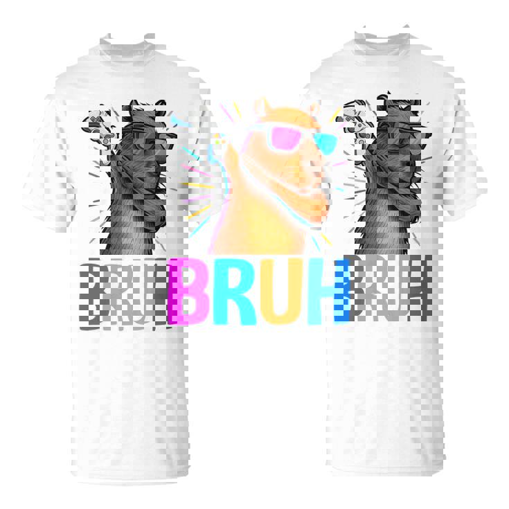 Capybara Gamer Meme Cool Gaming Humor Animal Lover 長袖tシャツ Tシャツ