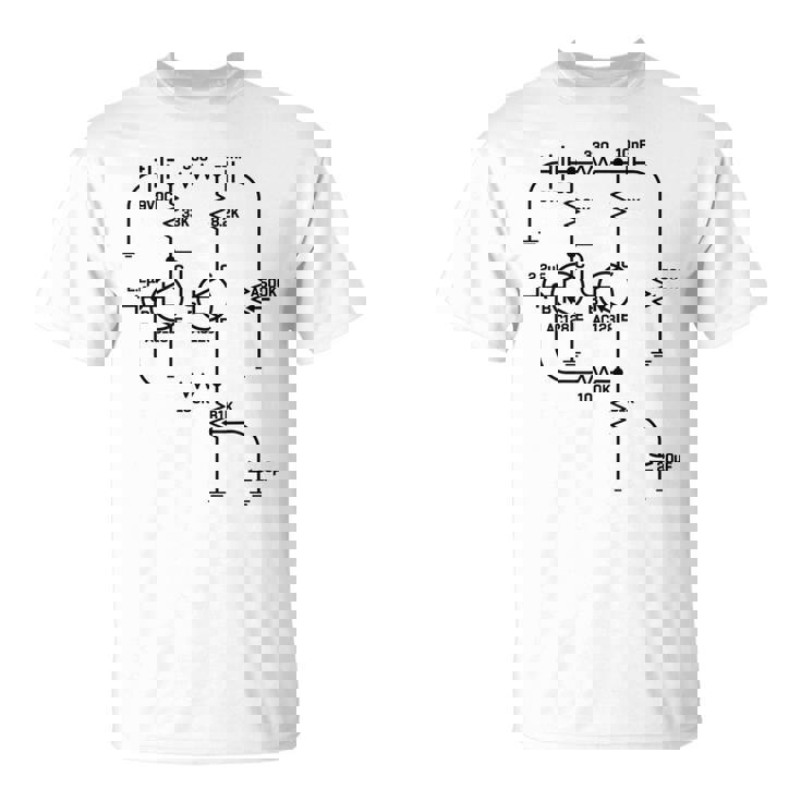 Fuzz Pedal スケマティック図 ゲルマニウム Pnp 回路効果 Tシャツ