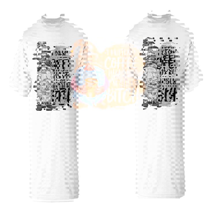 Gnome Coffee Lover I Pretend Coffee Help But I'mtill A Tシャツ