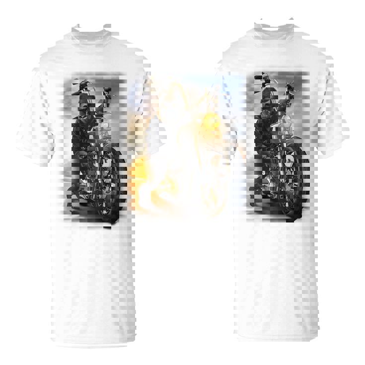 Gorilla ライディングチョッパー オートバイ Tシャツ