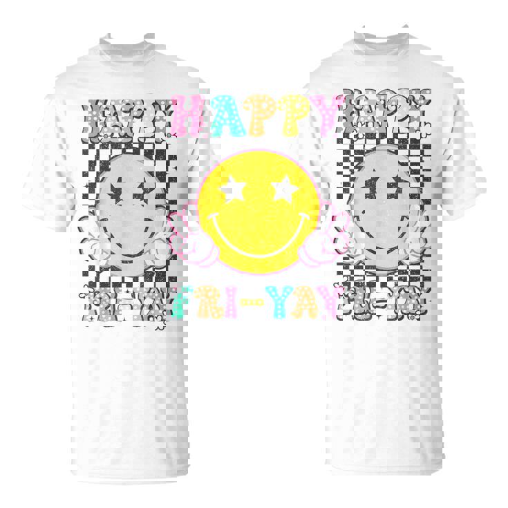 Happy Fri-Yay Groovy Teacher Friday Weekend Fri Yay T-Shirt