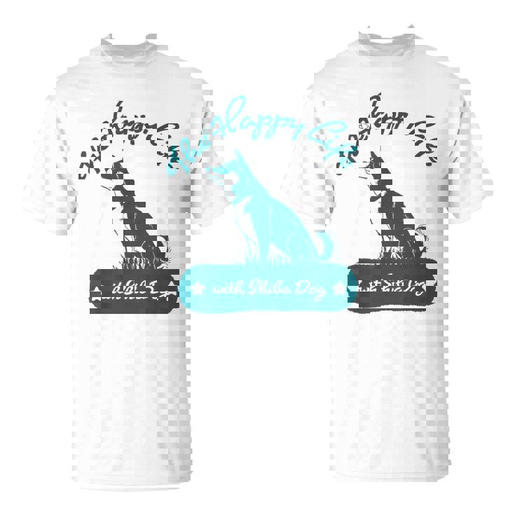 The Happy Life Withhiba Dog かわいい柴犬 黒柴 赤柴 Tシャツ