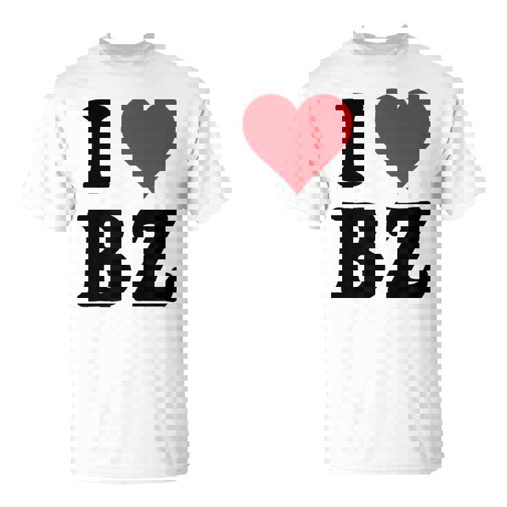 I Heart Bz イニシャル I Love BZ 姓 B Z Tシャツ