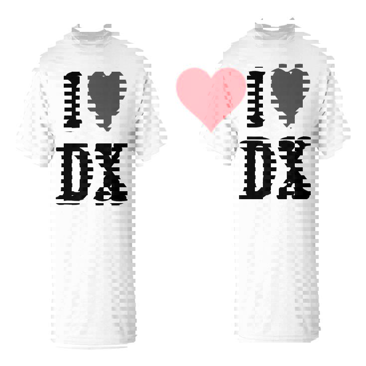 I Heart Dx Initials I Love DX First And Last Name D X Tシャツ
