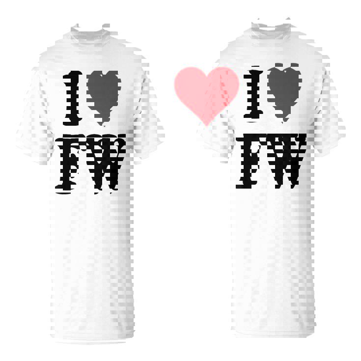I Heart Fw Initials I Love FW First And Last Name F W Tシャツ