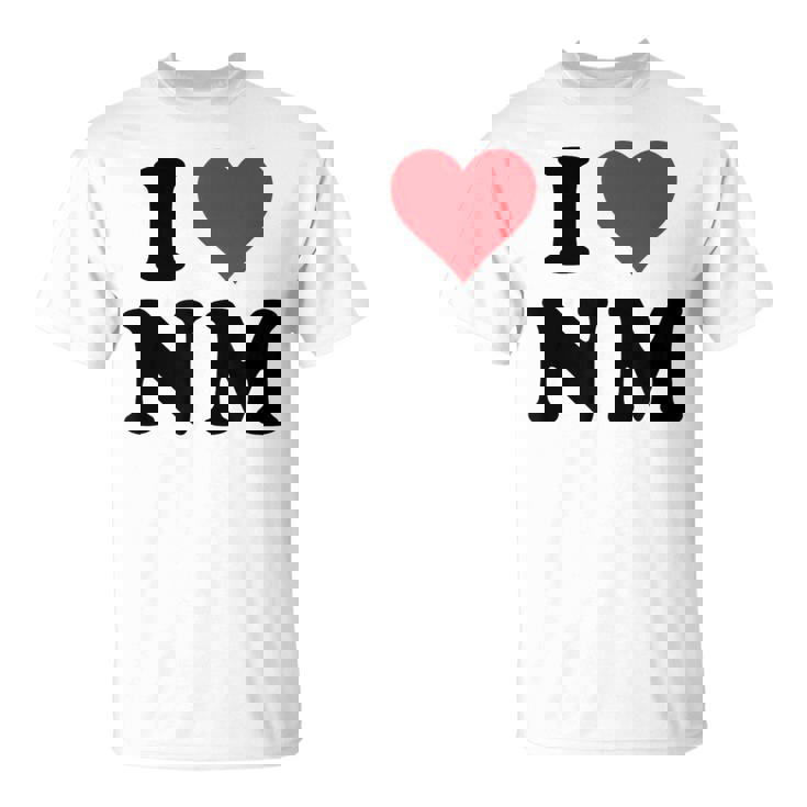 I Heart Nm Initials I Love NM First And Last Name N M Tシャツ