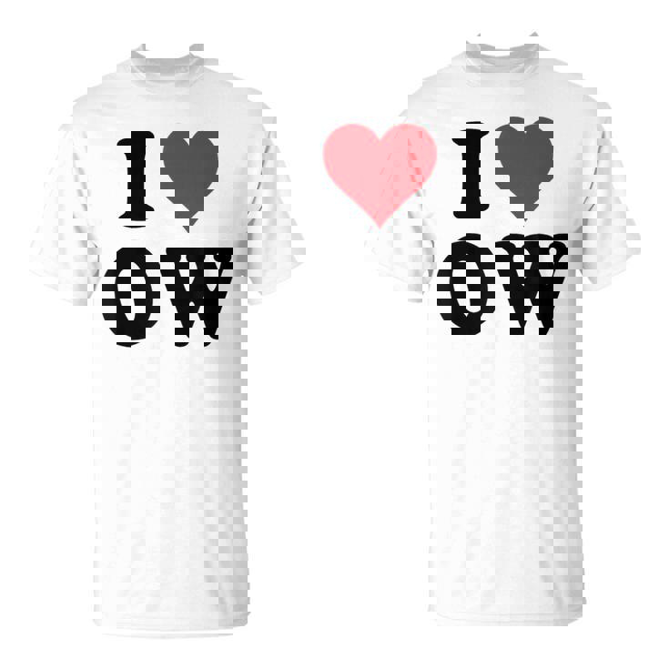 I Heart Ow Initials I Love OW First And Last Name O W Tシャツ