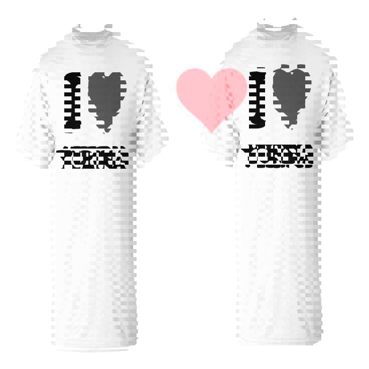 I Heart Yurina ファーストネーム I Love パーソナライズ Tシャツ
