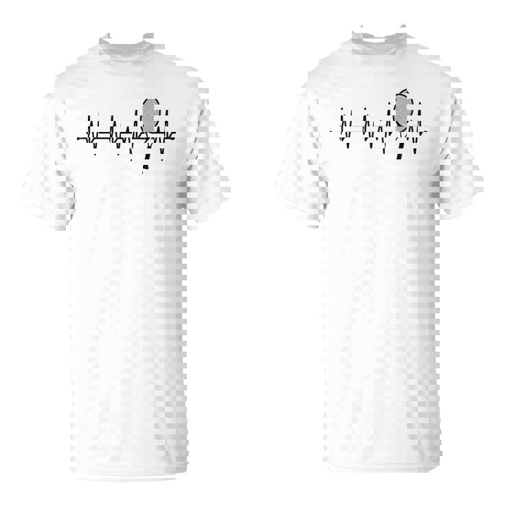 Heartbeat Ecg テニスラック メンズ レディース キッズ Tシャツ