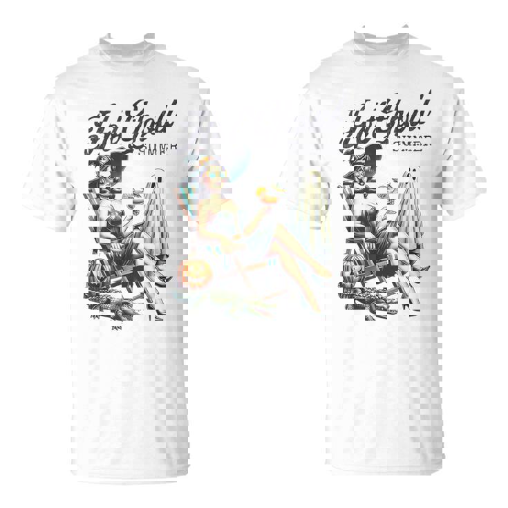 Hot Ghoul Summer Spooky Boo Beach Halloween Summerween Women T-Shirt