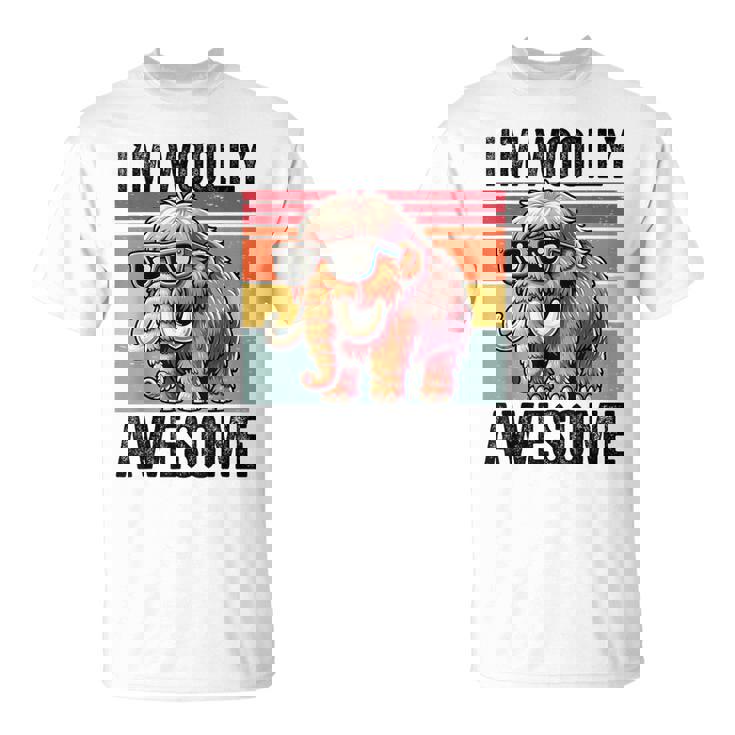 I'm Woolly Awesome 面白い レトロ メンズ レディース キッズ ウーリーマンモス Tシャツ