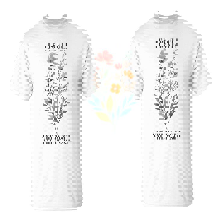 It Is Well With Myoul Christian 花柄 引用 クリスチャン 長袖tシャツ Tシャツ