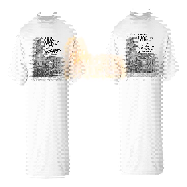 Italia Coliseo Roma Italia Amantes Hombres Es Niños Camiseta unisex