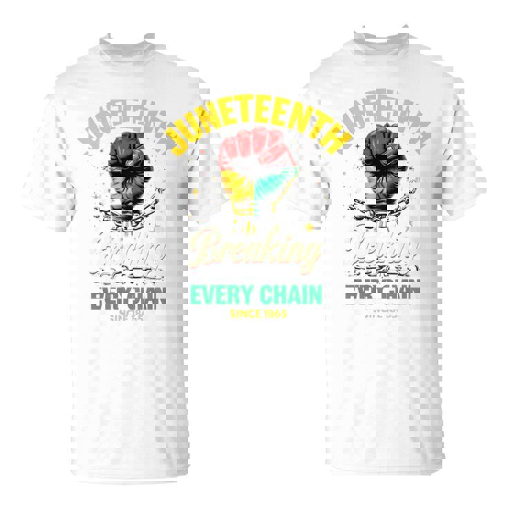 Junenth Breaking Every Chainince 1865 Fist Pride 長袖tシャツ Tシャツ