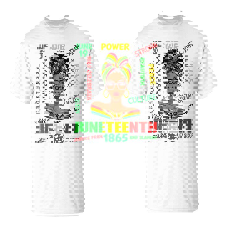 Junenth Girls 1865 African American Black T-Shirt