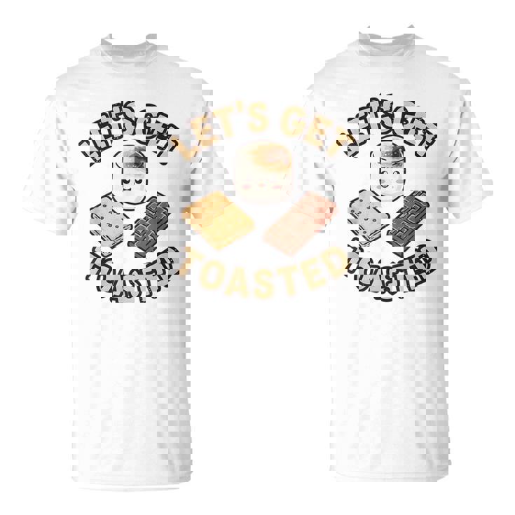 Kawaii'mores Let's Get Toast キュート 面白い キャンプ 駄洒落。 Tシャツ
