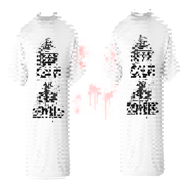 Keep Calm And Kill Zombies Carry Bloodplatter On Tシャツ
