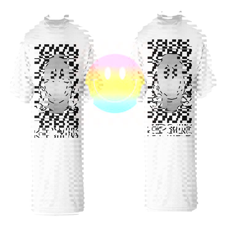 Keepmiling キュート 面白い ハッピー 平和 笑顔 ポジティブ Tシャツ