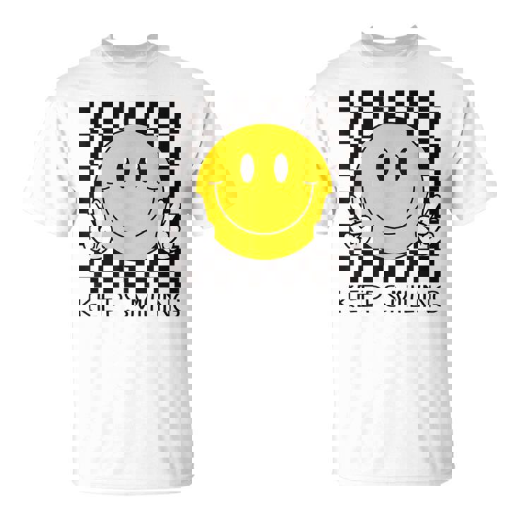 Keepmiling キュート 黄色 幸せ 平和 笑顔 ポジティブ Tシャツ