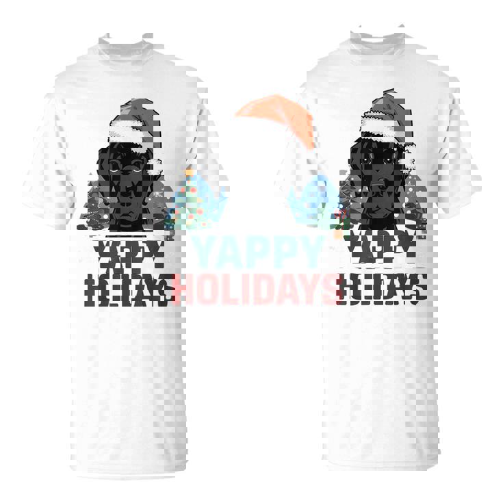 Lab クリスマス ラブラドールレトリバー Yappy Holidays Dog Tシャツ