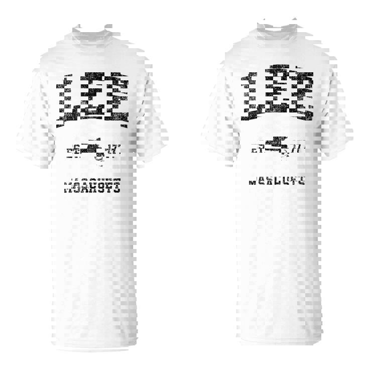 Lee Massachusetts Ma ビンテージ スポーツ デザイン ブラックプリント Tシャツ