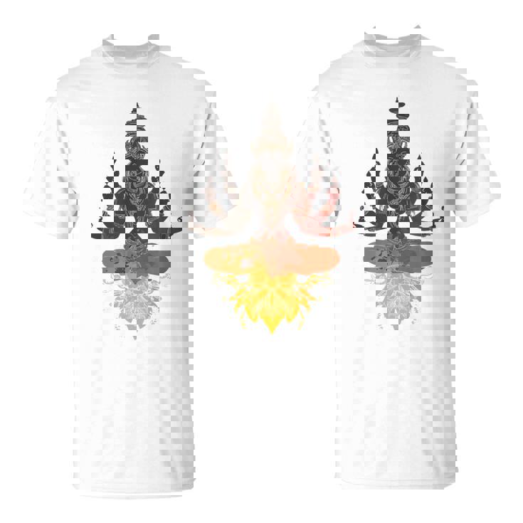 Lele ヒンドゥー教の神 ヴィシュヌ・ガネーシャ・シヴァモチーフ Tシャツ