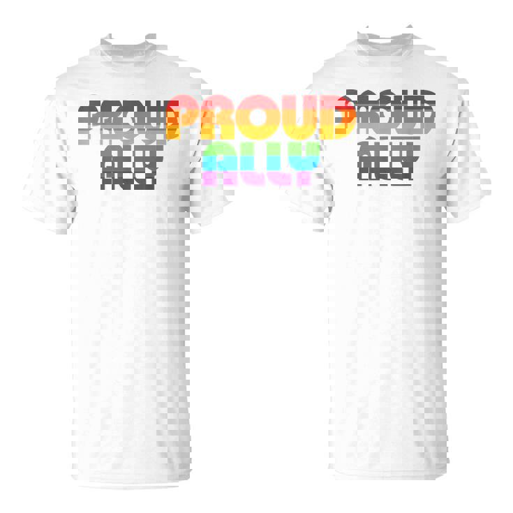 Lgbtq Proud Ally Lesbian Gay Pride Lgbt Ally Rainbowintage Tシャツ