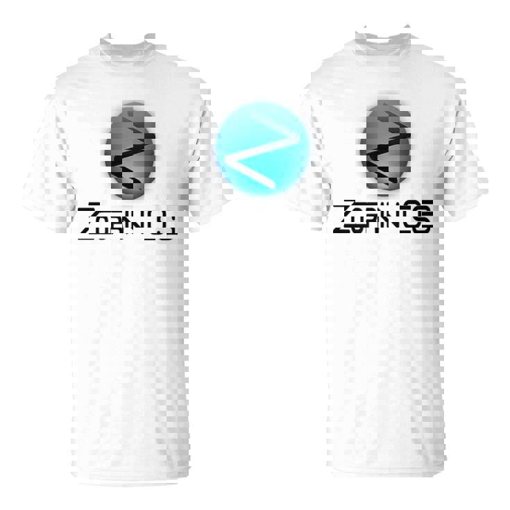 Linux Zorin Os タグラインとロゴ入り オープンソースos Tシャツ