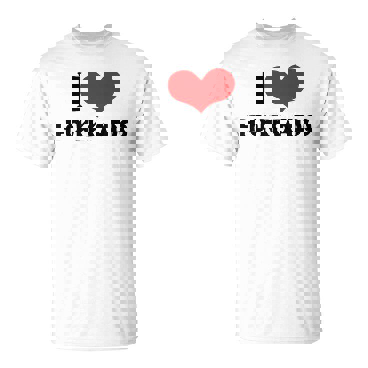 I Love Hokkaido 愛 ハート 北海道 日本 お土産 かわいい おしゃれ Tシャツ