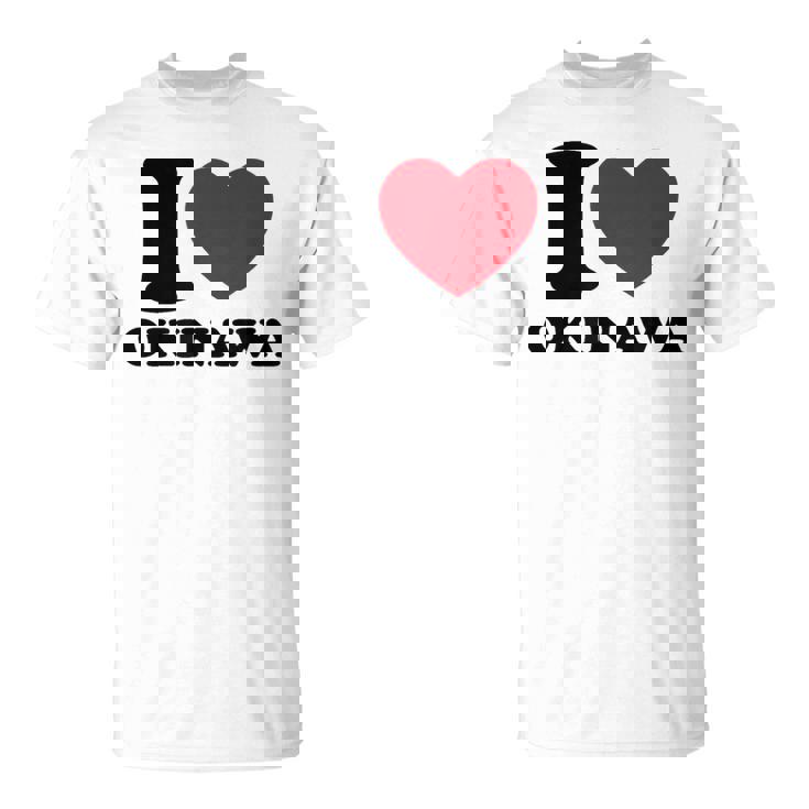 I Love Okinawa アイラブ 沖縄 メンズ 琉球 お土産 旅行 Tシャツ