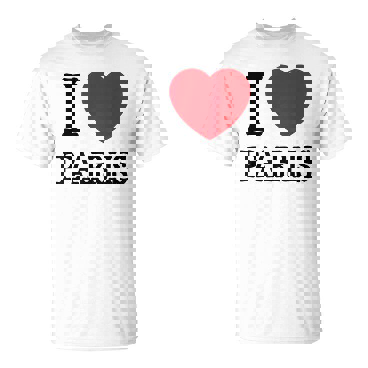 I Love Paris Graphic Novelty & Cool s Tシャツ