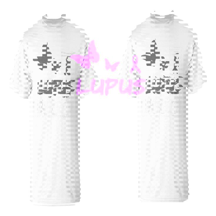 Lupus Warrior パープルバタフライ&リボン ポケット付き Tシャツ