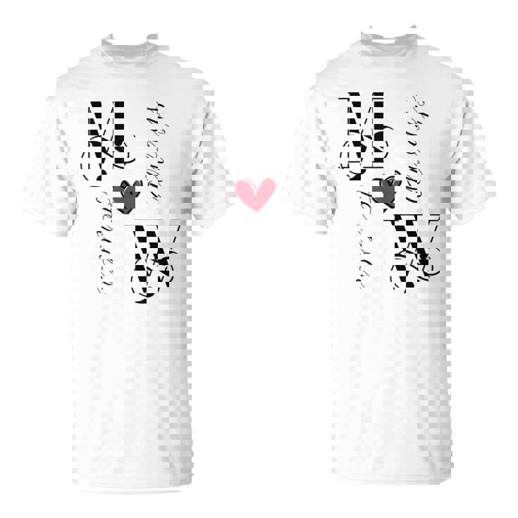 M&W カップル イニシャル 結婚式 記念日 新築祝い Tシャツ