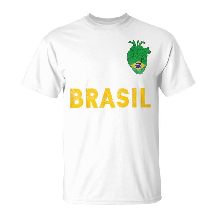 Maillot Brésil Football Brésil Drapeau Brésil Football T-Shirt